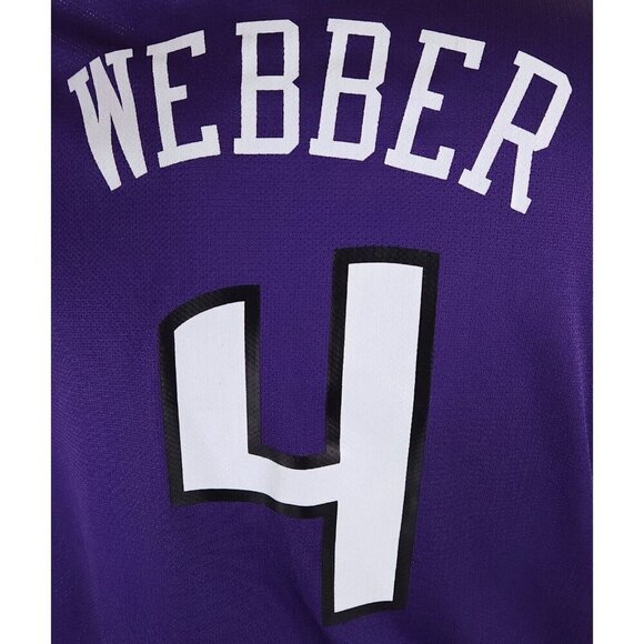 NBA Reebok Sacramento Kings Chris Webber #4 Jersey XL Purple - Picture 7 of 8